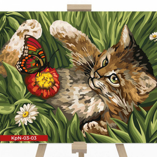Креативна творчість "Painting by numbers" 30*40 см економ MIX Danko toys KpNe-03-01,02,03,04...10